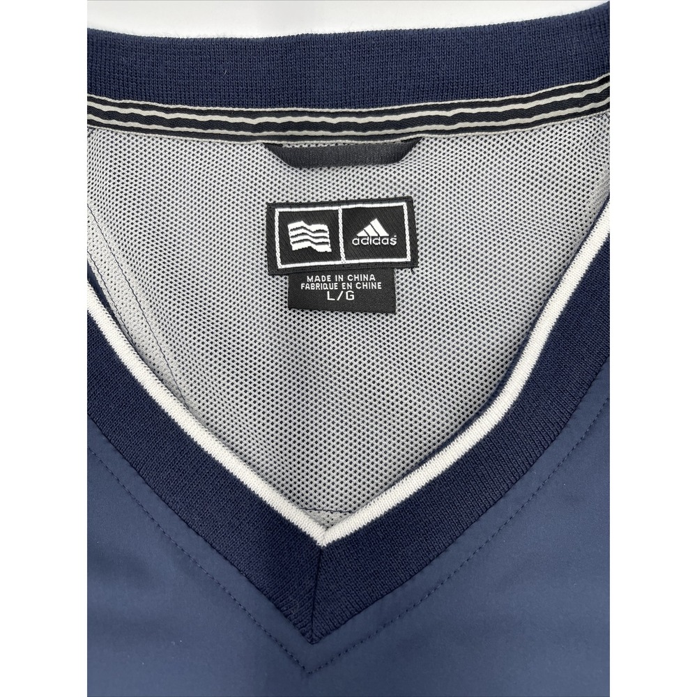 Adidas Pullover Windbreaker Jacket Men's Large‎ Dark Blue IBM Intel Logo #C125 - Picture 7 of 10